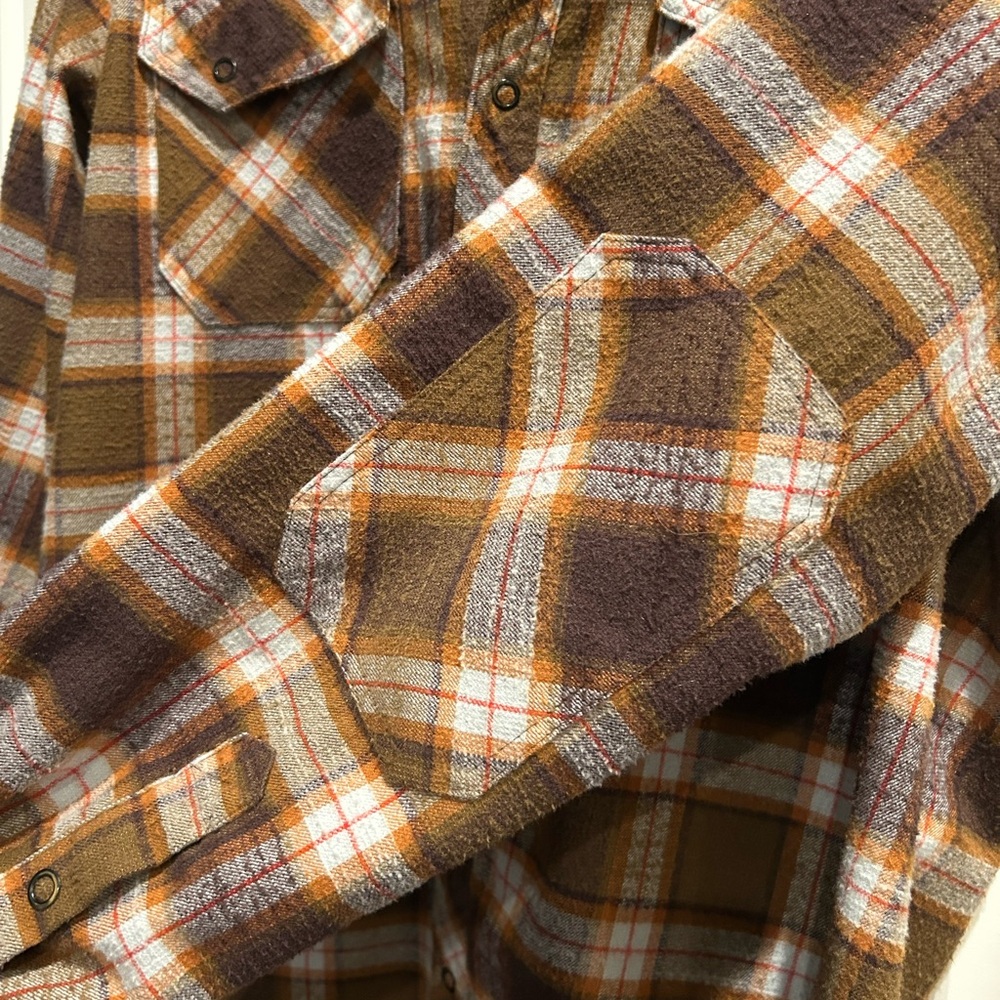 EUC LL Bean Katahdin Performance Flannel Shirt Plaid Sz L - Picture 4 of 9